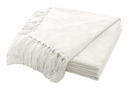 Cobertor Liso Con Fleco Natural KZ