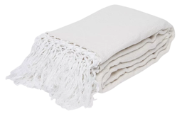 Cobertor Liso Con Acabado Cruzado Natural IND